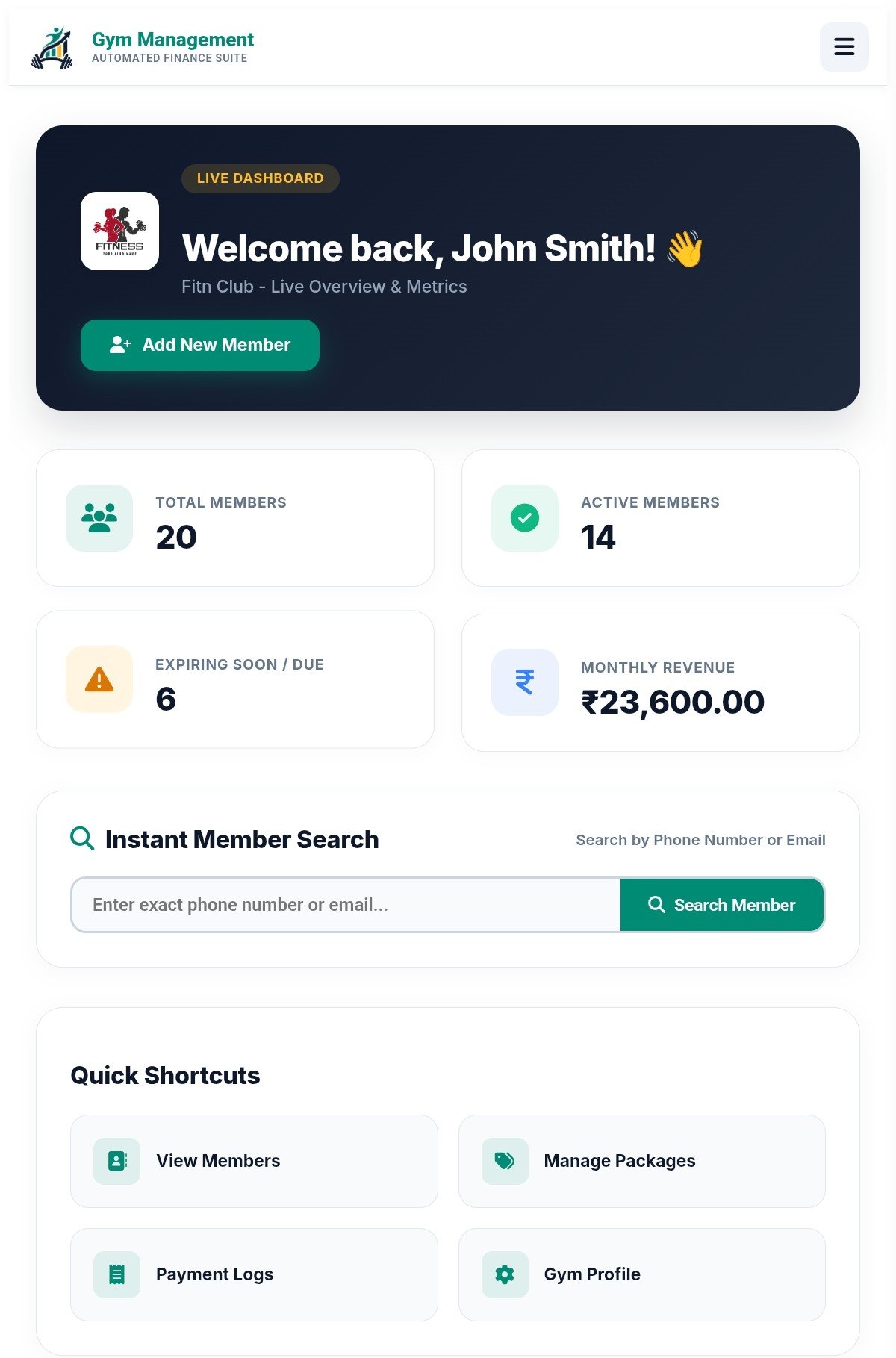 Mobile Dashboard